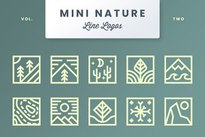 Mini Nature Line Logos - Volume 2