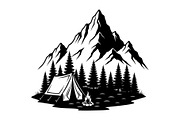 50 Camping Mountain Vector Bundle, an Illustration by jahid234 (Thumbnail 34 of 51)