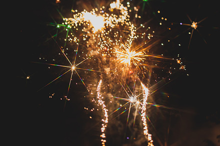 Fireworks in night sky 29 featuring abstract, background, and beautiful, an Arts & Entertainment Photo by REDpillz