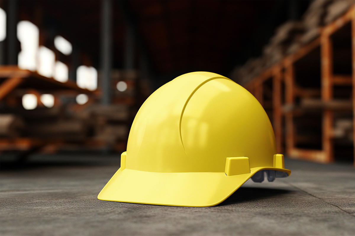 Hard hat helmet mockup design, an Apparel Mockup by Raihan Rahman (Photo 2 of 6)