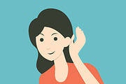 Woman in 6 gestures, a Healthcare Illustration by Smiley Creative (Thumbnail 3 of 7)