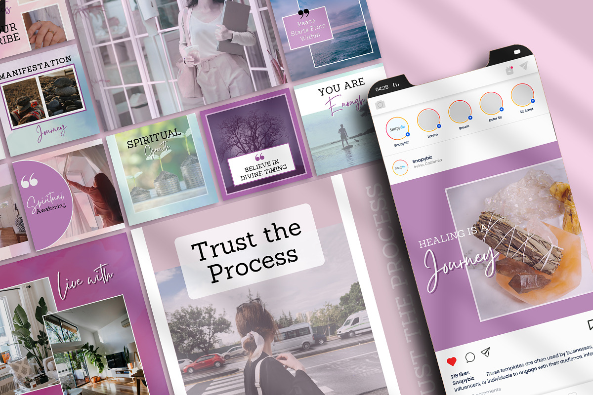 Spiritual Instagram Canva Template preview 4