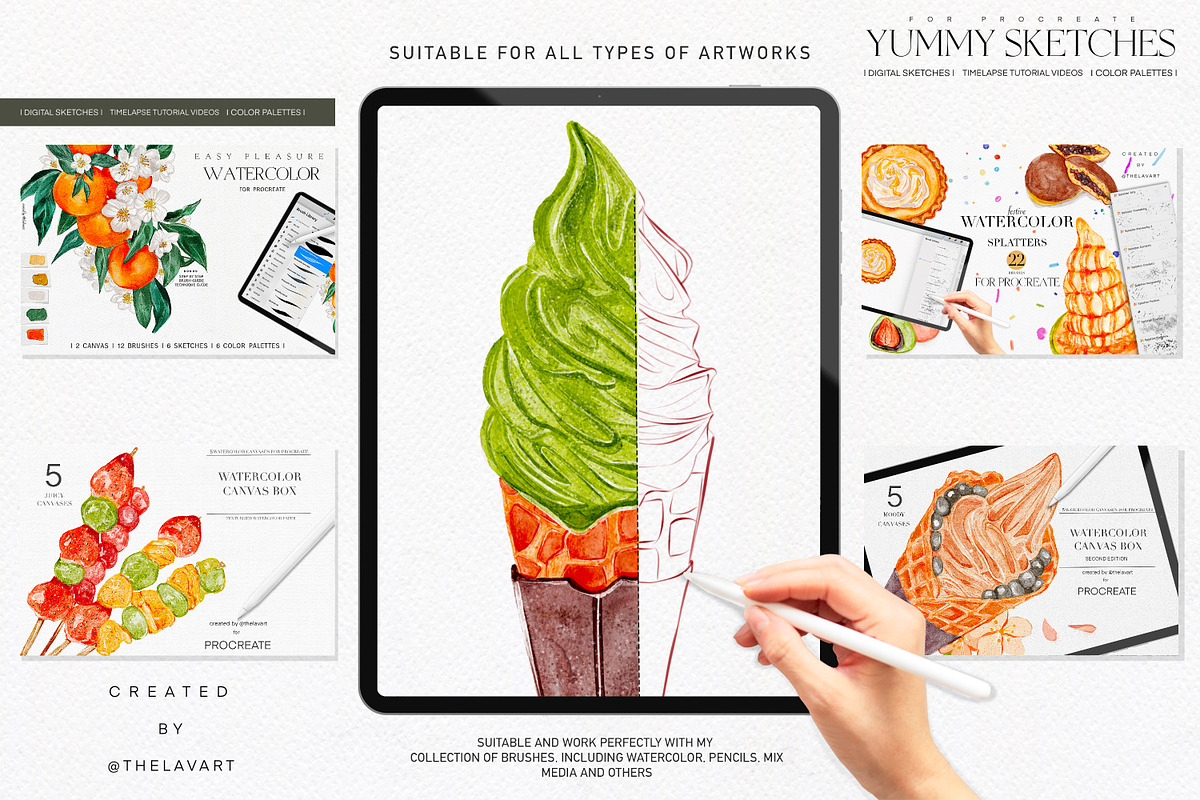 Sketches & Color Palettes Procreate, a Palette Add-On by Liquid Amethyst Art (Photo 8 of 11)