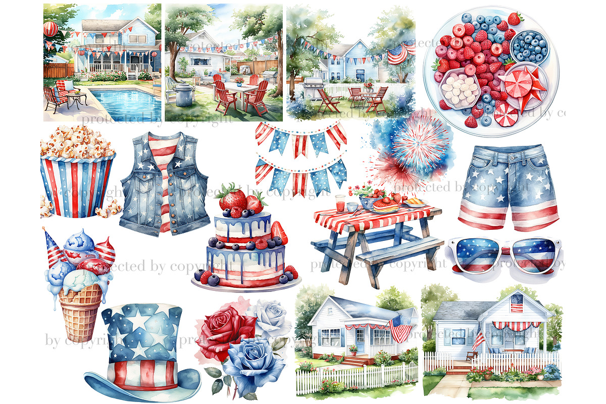 Patriotic Clipart Bundle, a Person Illustration by GlamArtZhanna (Photo 4 of 6)