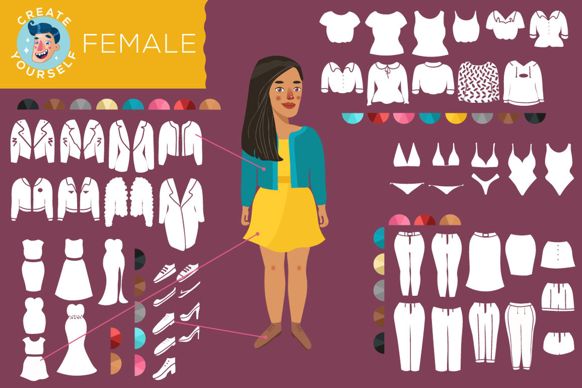 CREATE YOURSELF - portrait creator, a Graphic by Steve's shop (Photo 11 of 12)