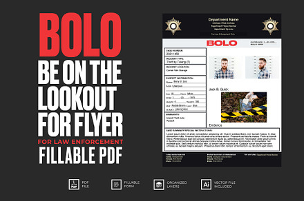 Be On Lookout For (BOLO) Flyer, a Flyer Template by IFBdesign