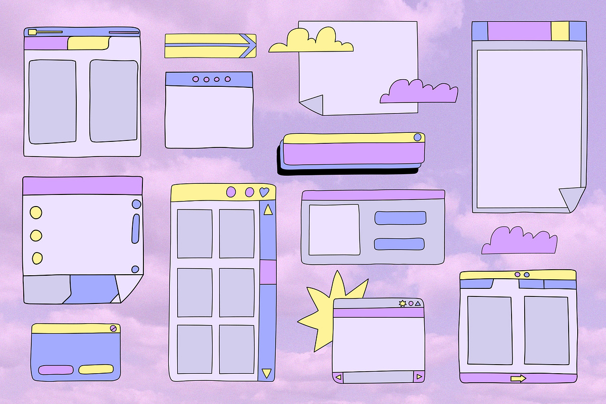 OLD WEB - social media templates, an Illustration by okchizh (Photo 2 of 10)