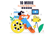 10 Movie Vector Illustration, a Decorative Illustration by denayunebgt (Thumbnail 1 of 4)