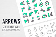 Arrows Vector Icon Set, an Icon by Krukowski Graphics (Thumbnail 1 of 6)