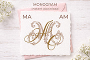 MA AM Wedding Monogram Logo, a Branding & Logo Template by LogoAV (Thumbnail 5 of 8)