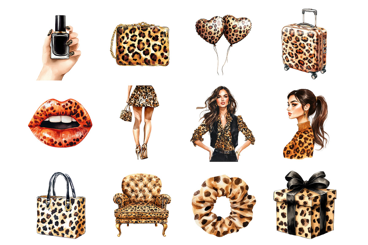 Leopard Print Fashion Clipart, a Seasonal Illustration by Design Market (Photo 4 of 5)