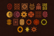 Boho Botanical Suns & Moons, a Pattern Graphic by Moon House Shop (Thumbnail 4 of 5)