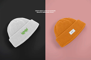 Realistic Beanie Hat Mockup 2