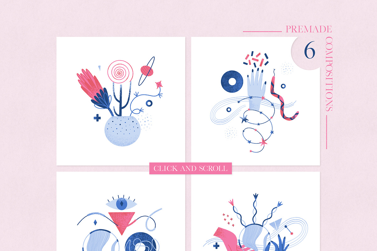 Weird Things - Clipart Collection, a Decorative Illustration by Leila Divine (Photo 6 of 11)
