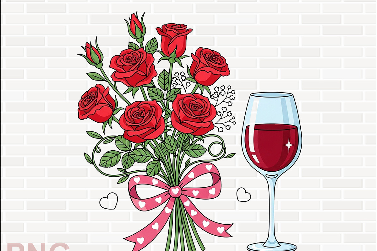 Valentine Wine Glass Clipart PNG, a Graphic by crative8112 (Photo 5 of 8)