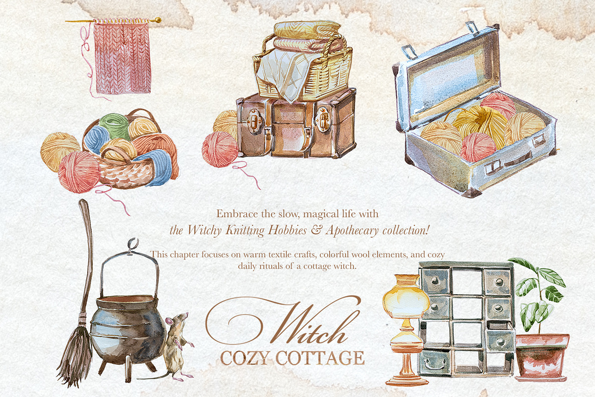 Authentic Cozy Witch Cottage Clipart, a Seasonal Illustration by ArtCreationsDesign (Photo 17 of 23)