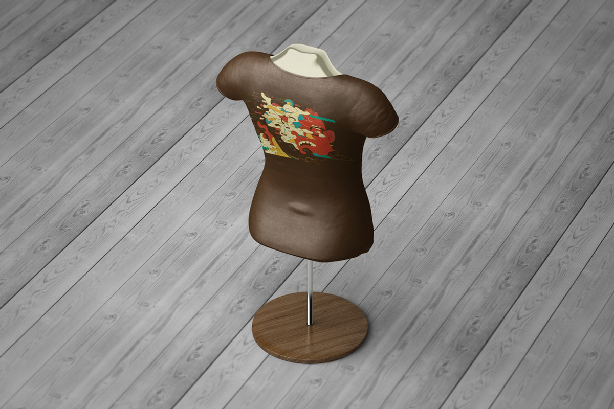 Female T-Shirt Mannequin Mock-Up, an Advertising Mockup by MassDream (Photo 5 of 12)