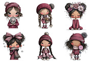 Whimsical Girl Clipart, an Illustration by CreationArt (Thumbnail 4 of 5)