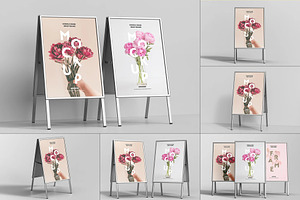 Double Sided Snap Frame Mock-up, an Advertising Mockup by zippypixelstudio