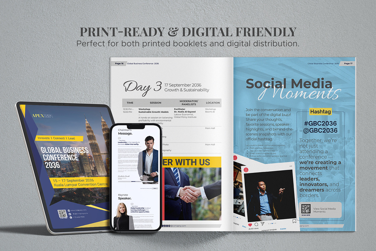 Business Conference Program Book, a Brochure Template by Oshin Design (Photo 5 of 6)