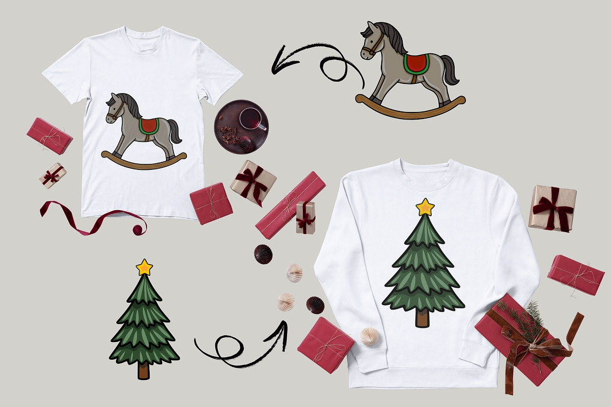 Christmas Rocking Horse, a Seasonal Illustration by Elatedowl (Photo 8 of 12)