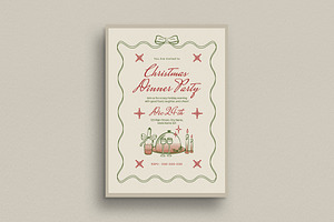 Rustic Christmas Dinner Invitation, an Invitation Template by Guuver