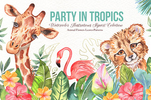 Watercolor Tropical Party