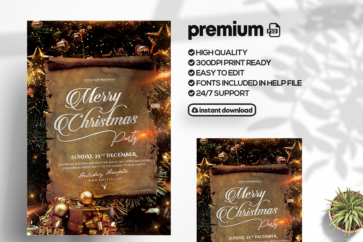New Year & Christmas Bundle Flyers, a Flyer Template by Ronita Shkodra (Photo 6 of 7)