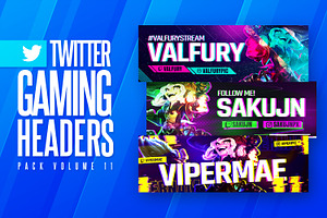 Gaming Twitter Headers Pack 11