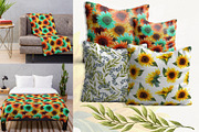 Sunflowers Watercolor Set, a Food Illustration by BarvArt (Thumbnail 12 of 15)