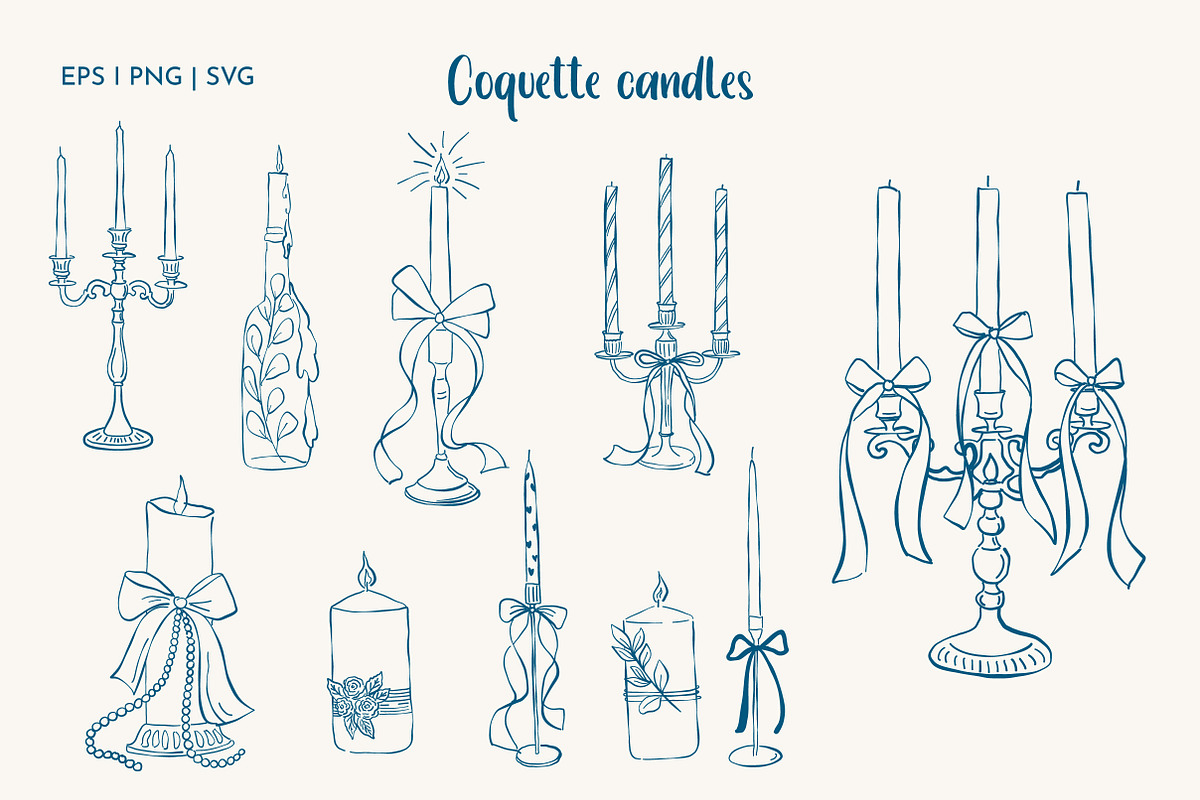 Coquette Ink Wedding Day Bundle, an Object Illustration by KathrineWatercolor (Photo 4 of 14)