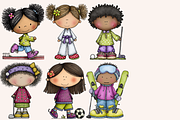Quirky Kids and Their Sports, a Person Illustration by PrintHaven Designs (Thumbnail 5 of 8)