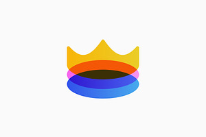 King Crown Colorful Gradient Logo