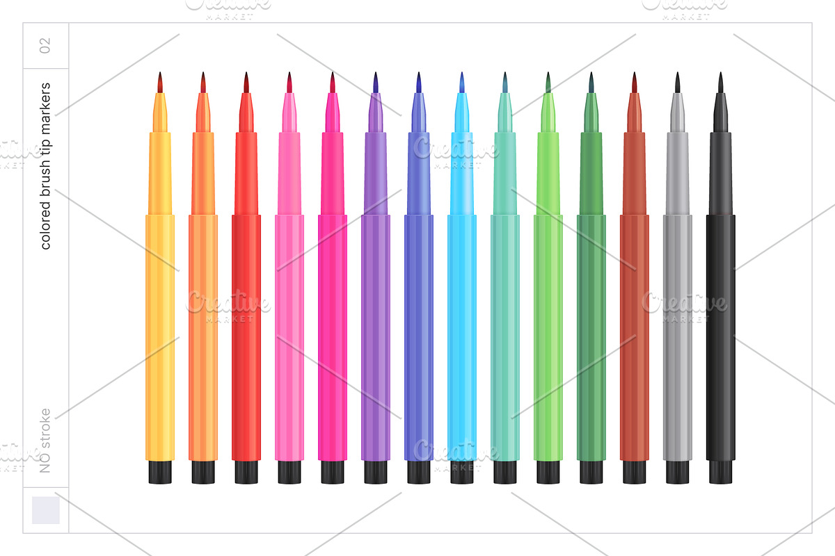 Vector Colored Markers, an Object Graphic by Side Project (Photo 6 of 8)