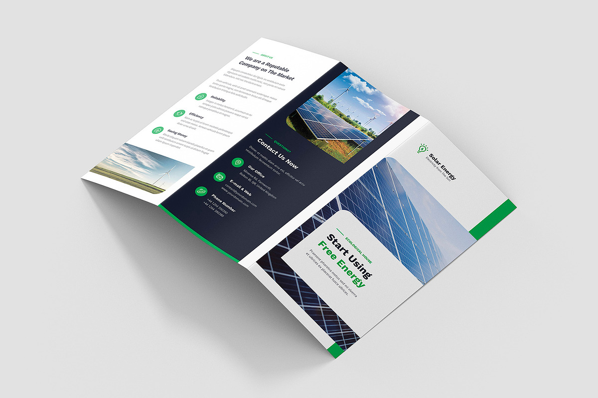 Solar Energy Brochure Tri-Fold Canva, a Brochure Template by artbart (Photo 3 of 8)