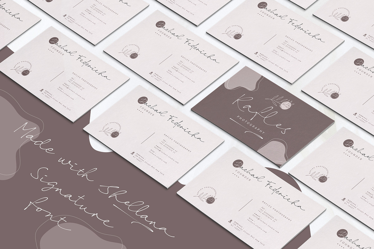 Shellana || Elegant Signature Font, a Script Font by Rochart (Photo 3 of 11)