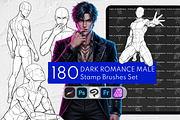 Dark Romance Male Procreate Stamps, a Brush Add-On by Selentaori Studio (Thumbnail 1 of 12)