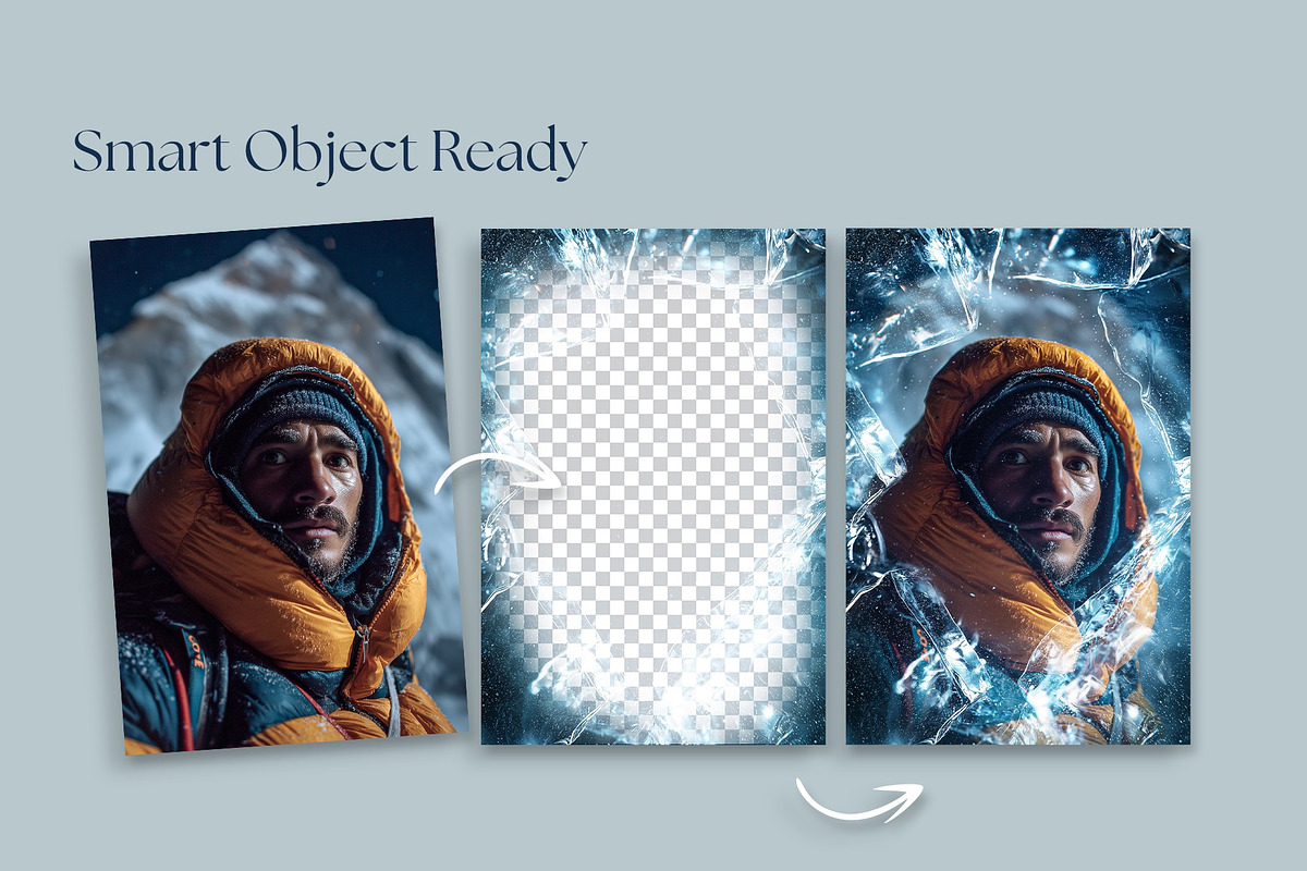 Frozen Winter Photo Frame Flyer, a Layer Style Add-On by DesignerCandies (Photo 2 of 4)