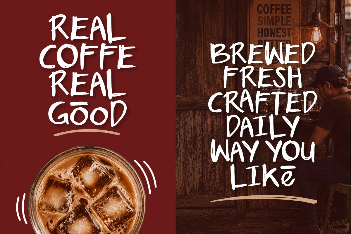 Kopag Roso - Handwriting Coffe Font, a Handwritten Font by twinstd (Photo 6 of 10)