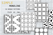 Monoline Geometric Patterns, a Pattern Graphic by Pixavics (Thumbnail 1 of 9)