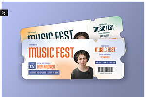 Music Fest Concert Ticket, a Brochure Template by Neermana