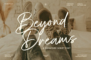 Beyond Dreams Signature Script Font, a Script Font by Heinzel Std (Thumbnail 1 of 17)