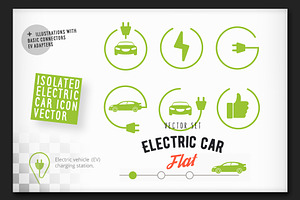Electric car station icon