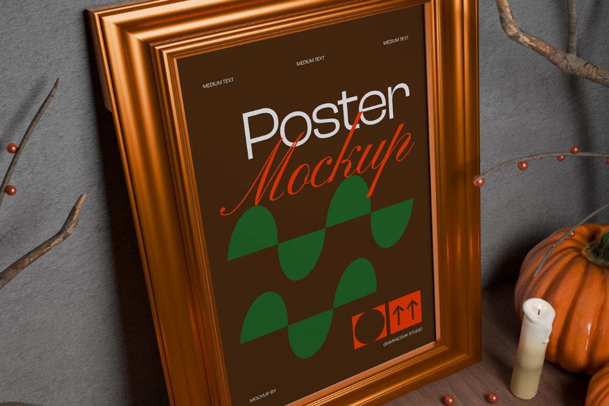 Halloween Vintage Frame Mockup, a Product Mockup by graphicook (Photo 3 of 4)