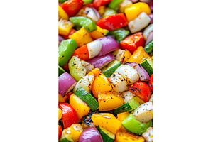 Colorful grilled vegetables with, a Food & Drink Photo by Lermont51