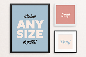 Poster Frame Mockup – fits ALL sizes
