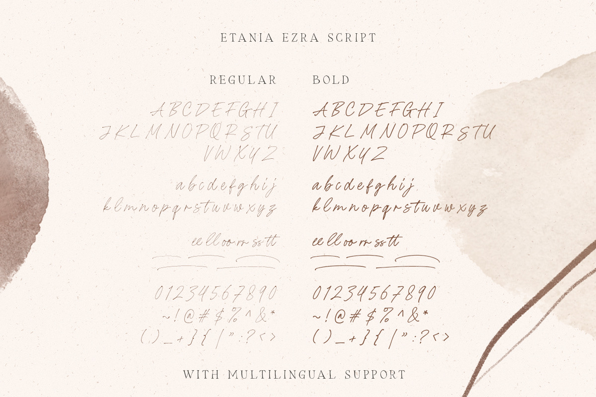 Etania & Ezra - Organic Font Duo, a Script Font by Sarid Ezra (Photo 11 of 12)