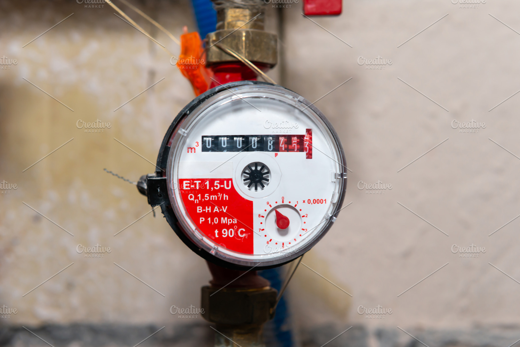 Water meter for hot water, an Industrial Photo by Vapi