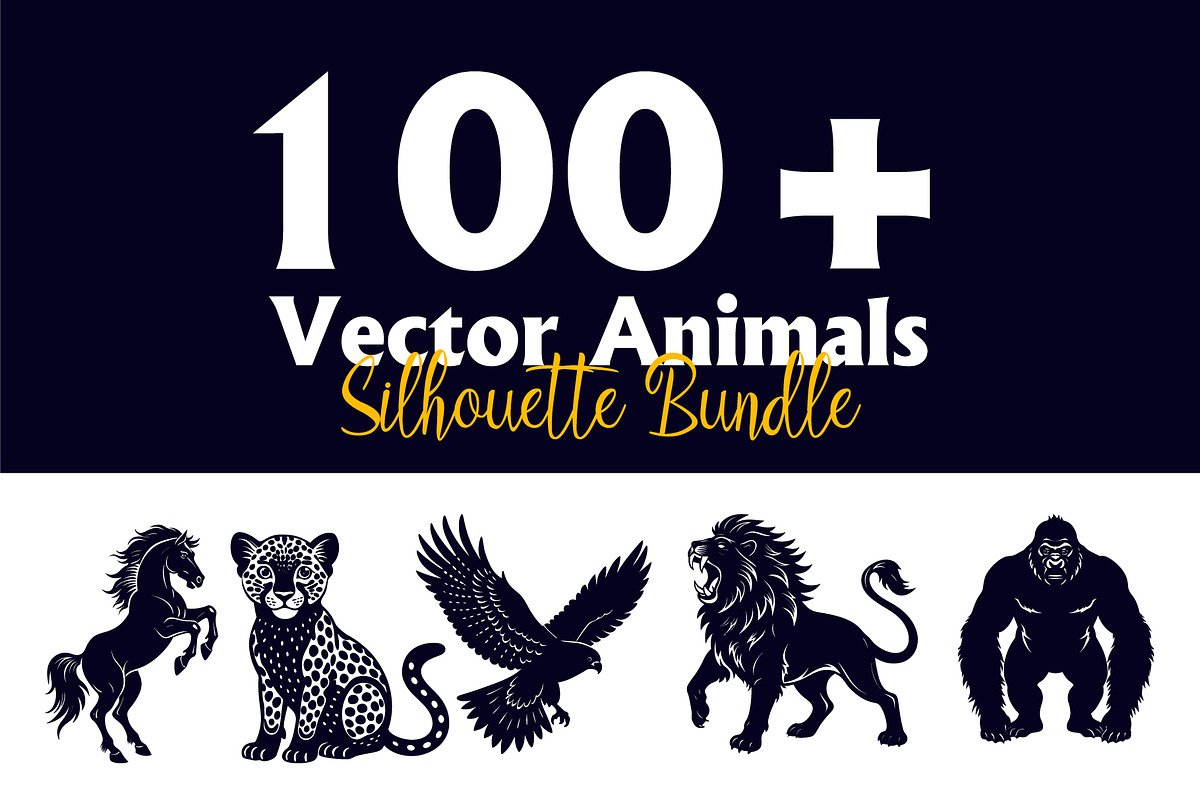 Wildlife Animal Silhouette Bundle, an Illustration by Creative_View (Photo 1 of 3)