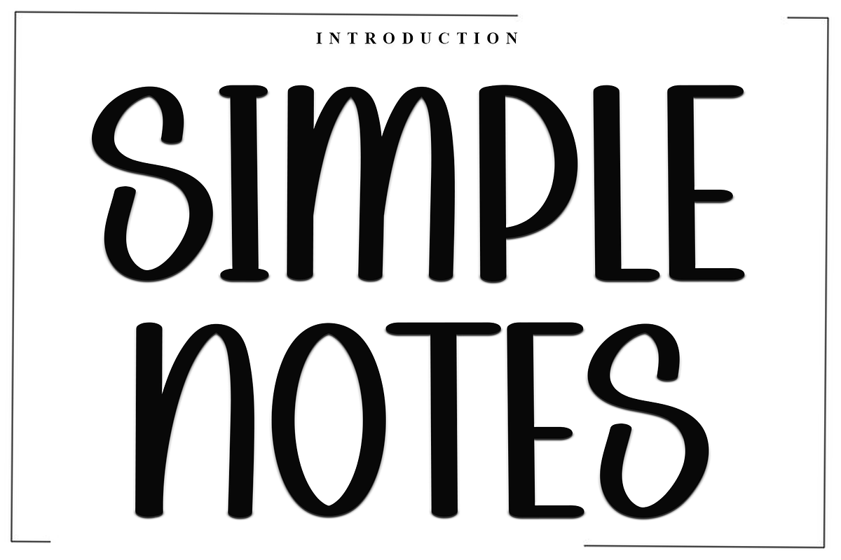 Simple Notes, a Script Font by InermediaSTUDIO (Photo 1 of 8)